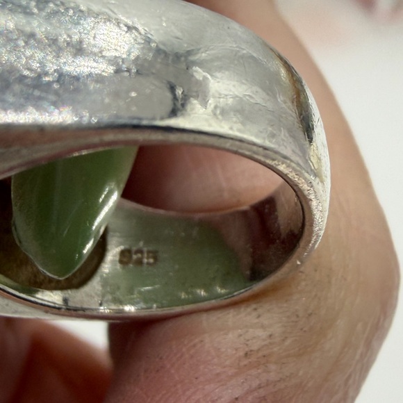 Vintage Sterling Silver Abalone Shell ring - Picture 4 of 4